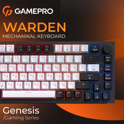 Клавиатура GamePro MK160 V2 Warden QLAB Sakura (MK160-V2-BL-QS) White купить в Украине: Киев, Днепр, Харьков, Одесса  | Низкая цена, отзывы, характеристики от TELEMART фото