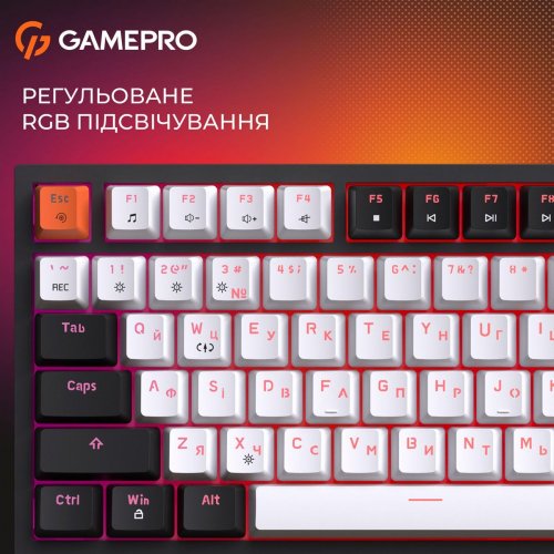 Клавиатура GamePro MK160 V2 Warden QLAB Sakura (MK160-V2-BL-QS) White купить в Украине: Киев, Днепр, Харьков, Одесса  | Низкая цена, отзывы, характеристики от TELEMART фото