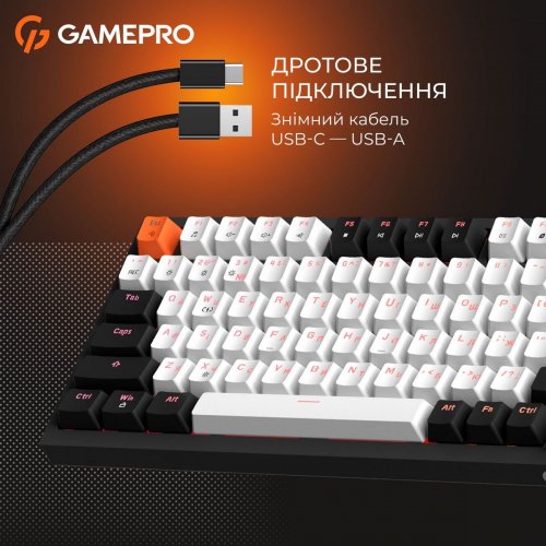 Клавиатура GamePro MK160 V2 Warden QLAB Sakura (MK160-V2-BL-QS) White купить в Украине: Киев, Днепр, Харьков, Одесса  | Низкая цена, отзывы, характеристики от TELEMART фото