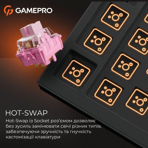 Клавиатура GamePro MK160 V2 Warden QLAB Sakura (MK160-V2-BL-QS) White купить в Украине: Киев, Днепр, Харьков, Одесса  | Низкая цена, отзывы, характеристики от TELEMART фото