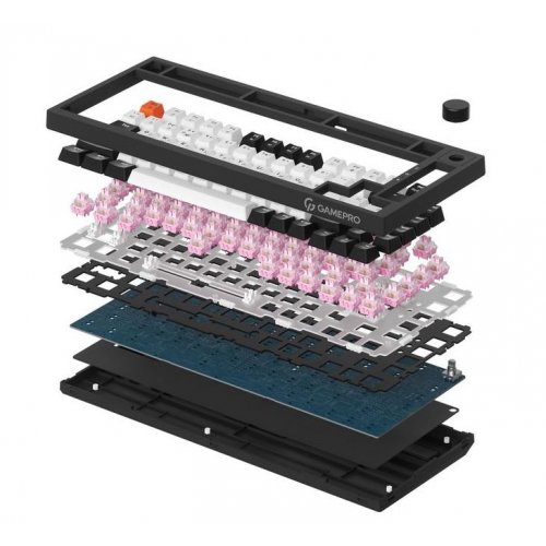 Клавиатура GamePro MK160 V2 Warden QLAB Sakura (MK160-V2-B-QS) Black купить в Украине: Киев, Днепр, Харьков, Одесса  | Низкая цена, отзывы, характеристики от TELEMART фото