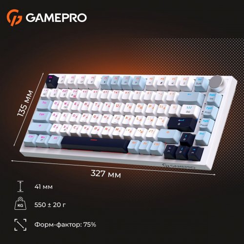 Клавиатура GamePro MK160 V2 Warden QLAB Sakura (MK160-V2-B-QS) Black купить в Украине: Киев, Днепр, Харьков, Одесса  | Низкая цена, отзывы, характеристики от TELEMART фото