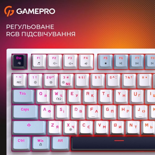 Клавиатура GamePro MK160 V2 Warden QLAB Sakura (MK160-V2-B-QS) Black купить в Украине: Киев, Днепр, Харьков, Одесса  | Низкая цена, отзывы, характеристики от TELEMART фото
