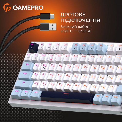 Клавиатура GamePro MK160 V2 Warden QLAB Sakura (MK160-V2-B-QS) Black купить в Украине: Киев, Днепр, Харьков, Одесса  | Низкая цена, отзывы, характеристики от TELEMART фото