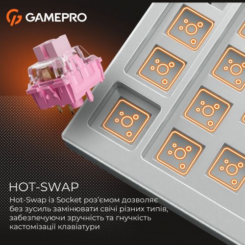 Клавиатура GamePro MK160 V2 Warden QLAB Sakura (MK160-V2-B-QS) Black купить в Украине: Киев, Днепр, Харьков, Одесса  | Низкая цена, отзывы, характеристики от TELEMART фото