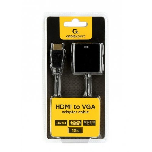 Уцінка адаптер Cablexpert HDMI-VGA M/F v1.4 (A-HDMI-VGA-04) (Розкрита упаковка, 888501) купити в Україні: Київ, Львів, Хмельницький, Тернопіль, Івано-Франківськ | Низька ціна, відгуки, характеристики від TELEMART фото