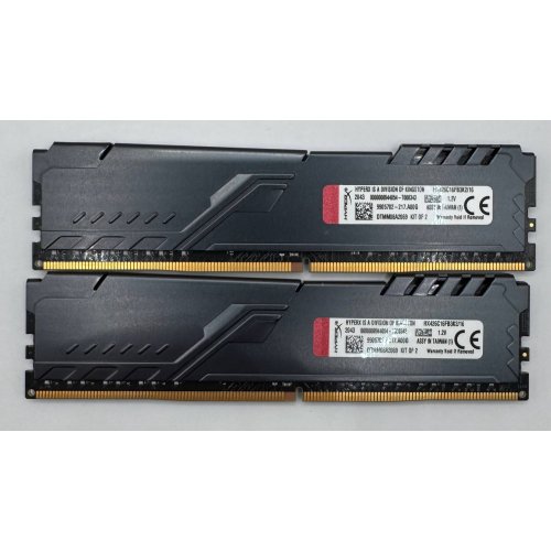 Озп HyperX DDR4 16GB (2x8GB) 2666Mhz Fury Black (HX426C16FB3K2/16) (Відновлено продавцем, 888577) купити в Україні: Київ, Львів, Хмельницький, Тернопіль, Івано-Франківськ | Перевірка сумісності, низька ціна, відгуки, характеристики від TELEMART фото