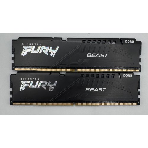 Озп Kingston DDR5 16GB (2x8GB) 6000Mhz FURY Beast Black (KF560C30BBEK2-16) (Відновлено продавцем, 888579) купити в Україні: Київ, Львів, Хмельницький, Тернопіль, Івано-Франківськ | Перевірка сумісності, низька ціна, відгуки, характеристики від TELEMART фото