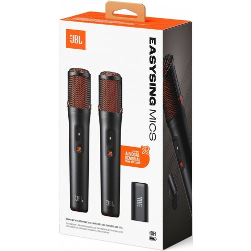 Бездротові караоке-мікрофони JBL EasySing Mics (JBLEASYSINGMICS) Black купити в Україні: Київ, Львів, Хмельницький, Тернопіль, Івано-Франківськ | Низька ціна, відгуки, характеристики від TELEMART фото