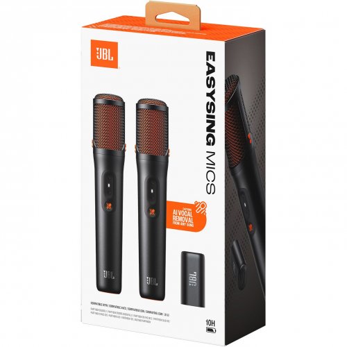 Бездротові караоке-мікрофони JBL EasySing Mics (JBLEASYSINGMICS) Black купити в Україні | Telemart фото