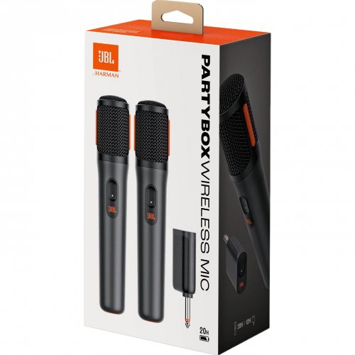 Беспроводные караоке-микрофоны JBL PartyBox Wireless Mic (JBLPBWIRELESSMIC) Black купить в Украине | Telemart фото