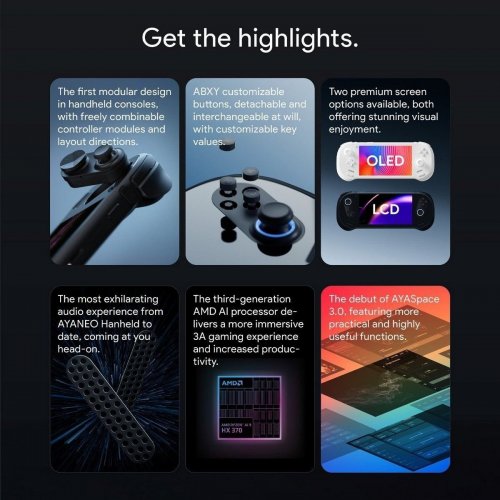 Уценка портативная игровая консоль AYANEO 3 16GB/512GB/LCD Starry Black (Витринный образец, 888618) купить в Украине: Киев, Днепр, Харьков, Одесса  | Низкая цена, отзывы, характеристики от TELEMART фото