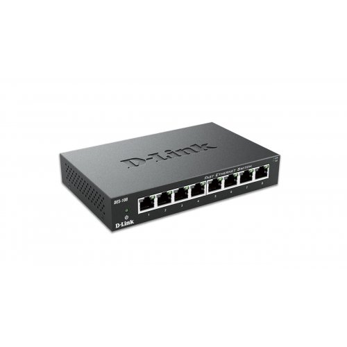 Мережевий комутатор D-Link DES-108 купити в Україні: Київ, Львів, Хмельницький, Тернопіль, Івано-Франківськ | Низька ціна, відгуки, характеристики від TELEMART фото