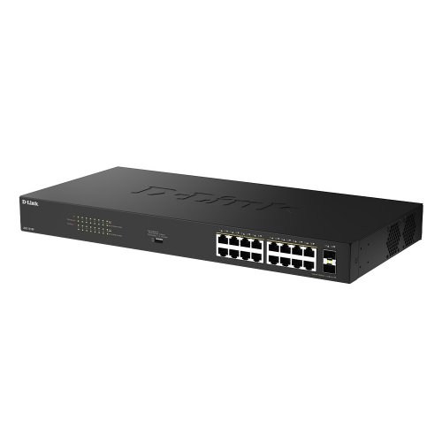 Мережевий комутатор D-Link DGS-1018P купити в Україні: Київ, Львів, Хмельницький, Тернопіль, Івано-Франківськ | Низька ціна, відгуки, характеристики від TELEMART фото