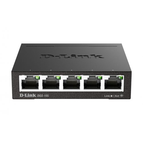 Мережевий комутатор D-Link DGS-105 купити в Україні: Київ, Львів, Хмельницький, Тернопіль, Івано-Франківськ | Низька ціна, відгуки, характеристики від TELEMART фото