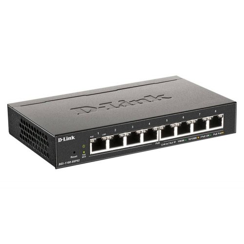 Мережевий комутатор D-Link DGS-1100-08PV2 купити в Україні: Київ, Львів, Хмельницький, Тернопіль, Івано-Франківськ | Низька ціна, відгуки, характеристики від TELEMART фото