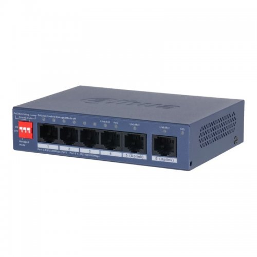 Мережевий комутатор Dahua DH-CS4006-4ET2GT-36 PoE купити в Україні: Київ, Львів, Хмельницький, Тернопіль, Івано-Франківськ | Низька ціна, відгуки, характеристики від TELEMART фото