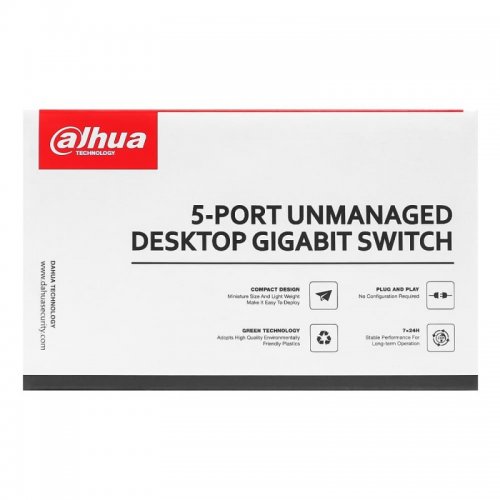 Мережевий комутатор Dahua DH-PFS3005-5GT-L купити в Україні: Київ, Львів, Хмельницький, Тернопіль, Івано-Франківськ | Низька ціна, відгуки, характеристики від TELEMART фото