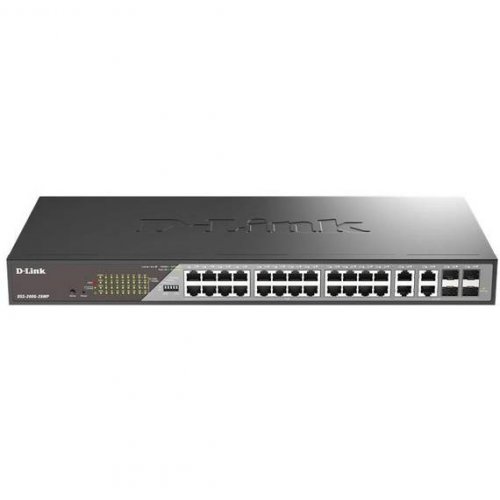 Сетевой коммутатор D-Link DSS-200G-28MP купить в Украине: Киев, Днепр, Харьков, Одесса  | Низкая цена, отзывы, характеристики от TELEMART фото
