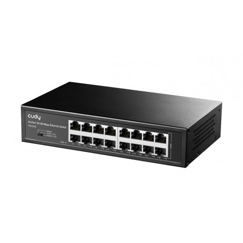 Мережевий комутатор Cudy FS1016 Black купити в Україні: Київ, Львів, Хмельницький, Тернопіль, Івано-Франківськ | Низька ціна, відгуки, характеристики від TELEMART фото