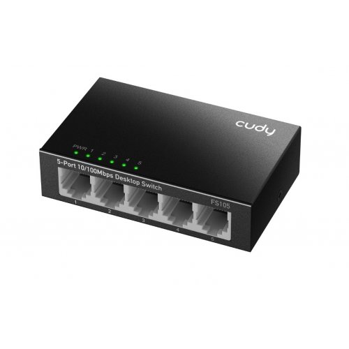 Сетевой коммутатор Cudy FS105 Black купить в Украине: Киев, Днепр, Харьков, Одесса  | Низкая цена, отзывы, характеристики от TELEMART фото