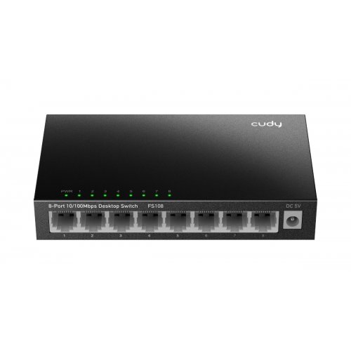 Мережевий комутатор Cudy FS108 Black купити в Україні: Київ, Львів, Хмельницький, Тернопіль, Івано-Франківськ | Низька ціна, відгуки, характеристики від TELEMART фото