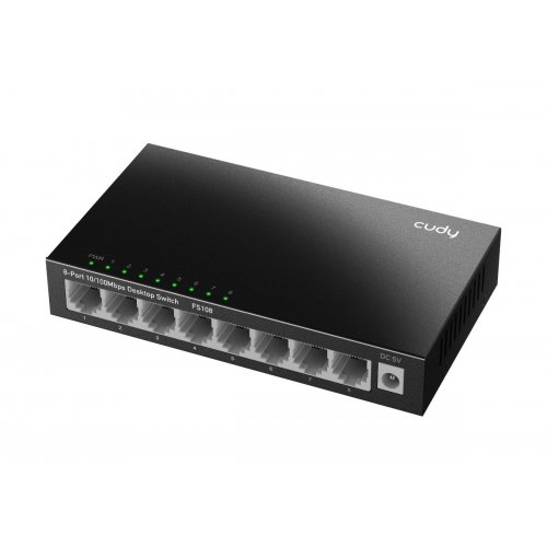 Мережевий комутатор Cudy FS108 Black купити в Україні: Київ, Львів, Хмельницький, Тернопіль, Івано-Франківськ | Низька ціна, відгуки, характеристики від TELEMART фото