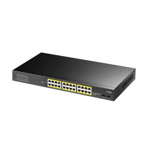 Сетевой коммутатор Cudy GS1028PS2 Black купить в Украине: Киев, Днепр, Харьков, Одесса  | Низкая цена, отзывы, характеристики от TELEMART фото