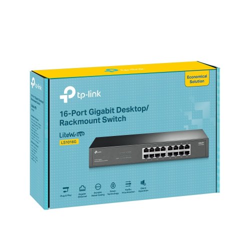 Мережевий комутатор TP-LINK LS1016G купити в Україні: Київ, Львів, Хмельницький, Тернопіль, Івано-Франківськ | Низька ціна, відгуки, характеристики від TELEMART фото