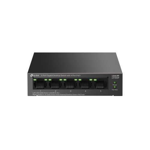 Мережевий комутатор TP-LINK LS105GP купити в Україні: Київ, Львів, Хмельницький, Тернопіль, Івано-Франківськ | Низька ціна, відгуки, характеристики від TELEMART фото
