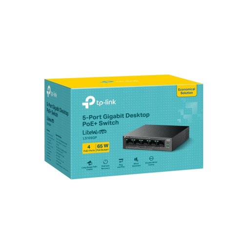 Мережевий комутатор TP-LINK LS105GP купити в Україні: Київ, Львів, Хмельницький, Тернопіль, Івано-Франківськ | Низька ціна, відгуки, характеристики від TELEMART фото