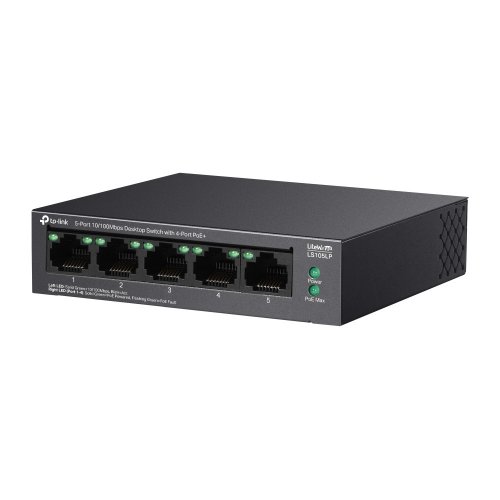 Мережевий комутатор TP-LINK LS105LP купити в Україні: Київ, Львів, Хмельницький, Тернопіль, Івано-Франківськ | Низька ціна, відгуки, характеристики від TELEMART фото