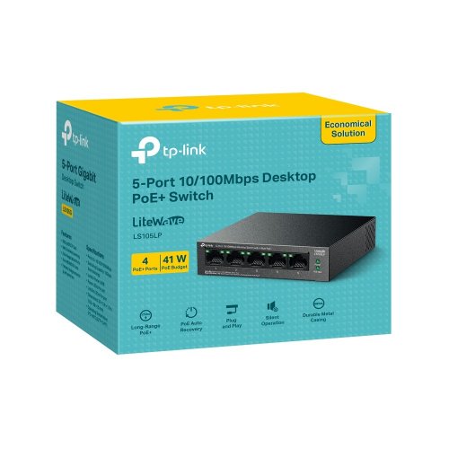 Мережевий комутатор TP-LINK LS105LP купити в Україні: Київ, Львів, Хмельницький, Тернопіль, Івано-Франківськ | Низька ціна, відгуки, характеристики від TELEMART фото