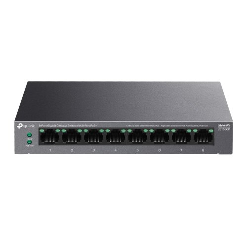 Мережевий комутатор TP-LINK LS108GP купити в Україні: Київ, Львів, Хмельницький, Тернопіль, Івано-Франківськ | Низька ціна, відгуки, характеристики від TELEMART фото