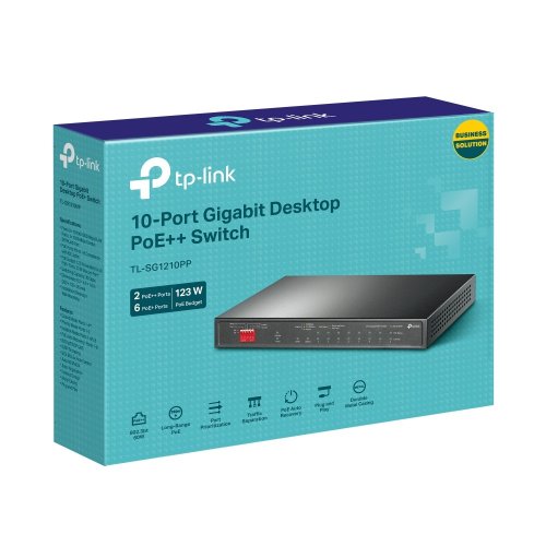 Мережевий комутатор TP-LINK TL-SG1210PP купити в Україні: Київ, Львів, Хмельницький, Тернопіль, Івано-Франківськ | Низька ціна, відгуки, характеристики від TELEMART фото
