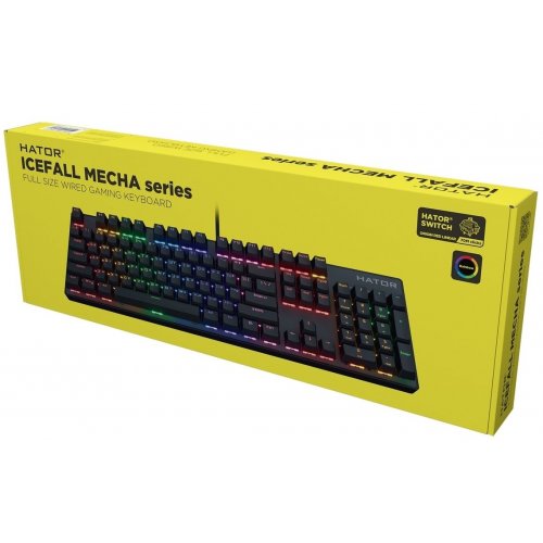 Уценка клавиатура HATOR Icefall Mecha Origin Red Linear (HTK104UA) Black (Повреждена упаковка, 888787) купить в Украине: Киев, Днепр, Харьков, Одесса  | Низкая цена, отзывы, характеристики от TELEMART фото