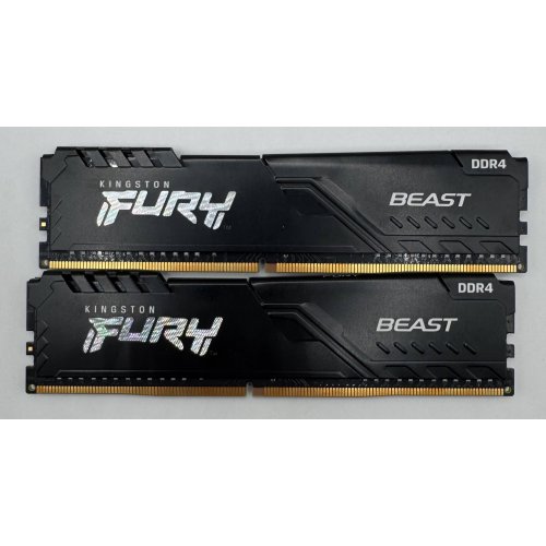Озп Kingston DDR4 16GB (2x8GB) 3200Mhz FURY Beast Black (KF432C16BBK2/16) (Відновлено продавцем, 888808) купити в Україні: Київ, Львів, Хмельницький, Тернопіль, Івано-Франківськ | Перевірка сумісності, низька ціна, відгуки, характеристики від TELEMART фото