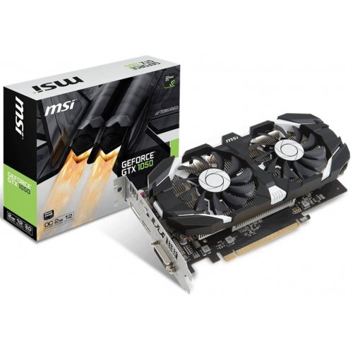 Відеокарта MSI GeForce GTX 1050 Dual Fan OC 2048MB (GTX 1050 2GT OC) (Відновлено продавцем, 888816) купити в Україні: Київ, Львів, Хмельницький, Тернопіль, Івано-Франківськ | Перевірка сумісності, низька ціна, відгуки, характеристики від TELEMART фото