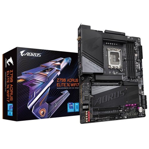 Материнская плата Gigabyte Z790 AORUS ELITE X WIFI7 (s1700, Intel Z790) (Восстановлено продавцом, 888872) купить в Украине: Киев, Днепр, Харьков, Одесса  | Проверка совместимости, низкая цена, отзывы, характеристики от TELEMART фото