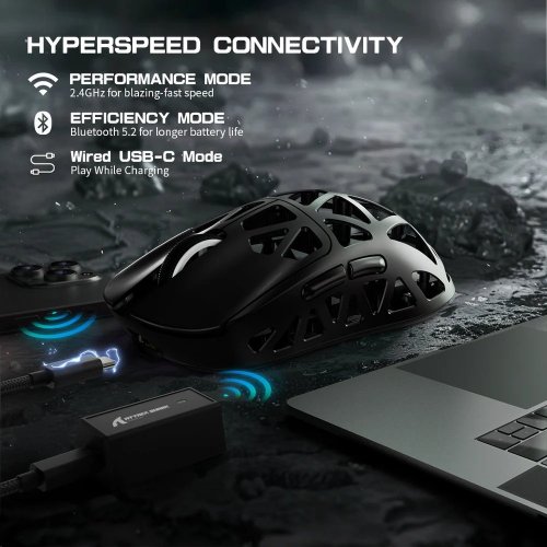 Мышка Attack Shark R2 Magnesium Alloy 8K (AS-6972792470375-B) Black (Восстановлено продавцом, 889054) купить в Украине: Киев, Днепр, Харьков, Одесса  | Низкая цена, отзывы, характеристики от TELEMART фото