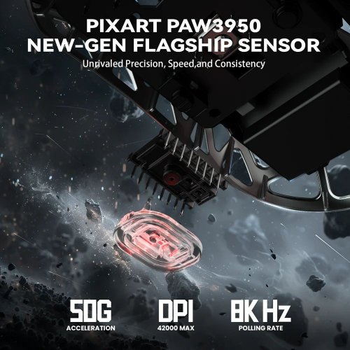 Мышка Attack Shark R2 Magnesium Alloy 8K (AS-6972792470375-B) Black (Восстановлено продавцом, 889061) купить в Украине: Киев, Днепр, Харьков, Одесса  | Низкая цена, отзывы, характеристики от TELEMART фото