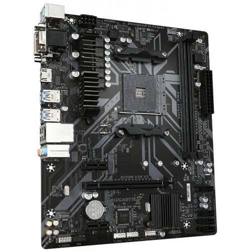 Материнская плата Gigabyte B450M S2H V2 (sAM4, AMD B450) (Восстановлено продавцом, 889125) купить в Украине: Киев, Днепр, Харьков, Одесса  | Проверка совместимости, низкая цена, отзывы, характеристики от TELEMART фото