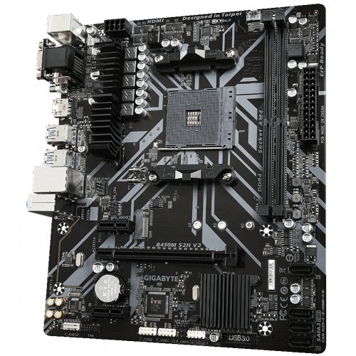 Материнская плата Gigabyte B450M S2H V2 (sAM4, AMD B450) (Восстановлено продавцом, 889125) купить в Украине: Киев, Днепр, Харьков, Одесса  | Проверка совместимости, низкая цена, отзывы, характеристики от TELEMART фото