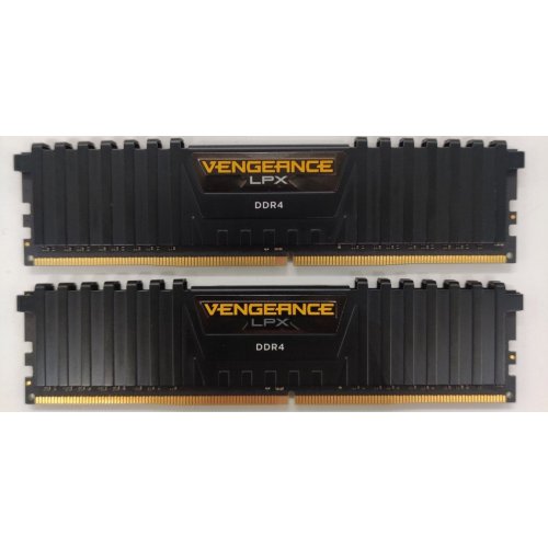 Озп Corsair DDR4 16GB (2x8GB) 2400Mhz Vengeance LPX (CMK16GX4M2A2400C14) Black (Відновлено продавцем, 889165) купити в Україні: Київ, Львів, Хмельницький, Тернопіль, Івано-Франківськ | Перевірка сумісності, низька ціна, відгуки, характеристики від TELEMART фото