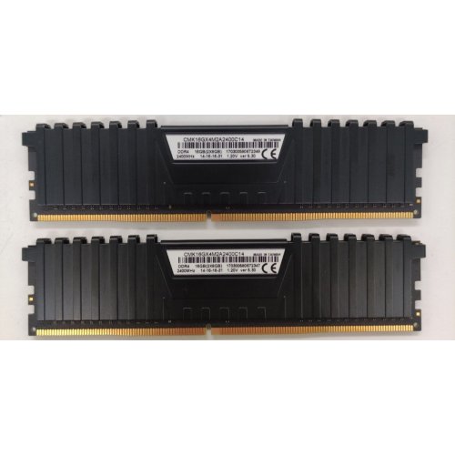 Озп Corsair DDR4 16GB (2x8GB) 2400Mhz Vengeance LPX (CMK16GX4M2A2400C14) Black (Відновлено продавцем, 889165) купити в Україні: Київ, Львів, Хмельницький, Тернопіль, Івано-Франківськ | Перевірка сумісності, низька ціна, відгуки, характеристики від TELEMART фото
