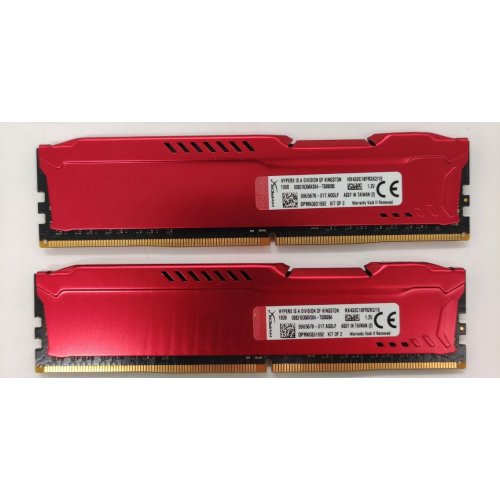 Озп Kingston DDR4 16GB (2x8GB) 3200Mhz HyperX Fury Red (HX432C18FR2K2/16) (Відновлено продавцем, 889176) купити в Україні: Київ, Львів, Хмельницький, Тернопіль, Івано-Франківськ | Перевірка сумісності, низька ціна, відгуки, характеристики від TELEMART фото