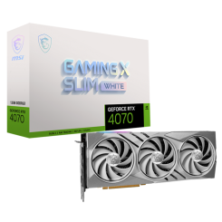 Видеокарта MSI GeForce RTX 4070 GAMING X SLIM WHITE 12288MB (RTX 4070 GAMING X SLIM WHITE 12G) (Восстановлено продавцом, 889180)