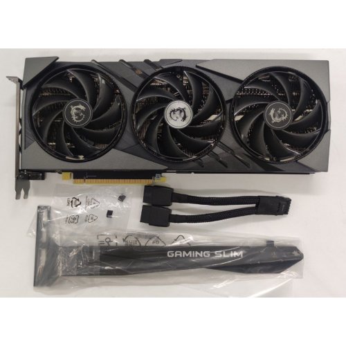 Відеокарта MSI GeForce RTX 4070 SUPER GAMING X SLIM 12228MB (RTX 4070 SUPER 12G GAMING X SLIM) (Відновлено продавцем, 889182) купити в Україні: Київ, Львів, Хмельницький, Тернопіль, Івано-Франківськ | Перевірка сумісності, низька ціна, відгуки, характеристики від TELEMART фото