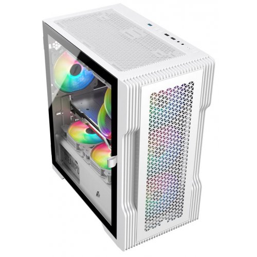 Корпус 1stPlayer T3-4F1-W-WH без БЖ White (Відновлено продавцем, 889191) купити в Україні: Київ, Львів, Хмельницький, Тернопіль, Івано-Франківськ | Перевірка сумісності, низька ціна, відгуки, характеристики від TELEMART фото