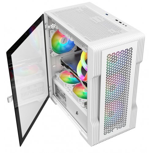 Корпус 1stPlayer T3-4F1-W-WH без БЖ White (Відновлено продавцем, 889191) купити в Україні: Київ, Львів, Хмельницький, Тернопіль, Івано-Франківськ | Перевірка сумісності, низька ціна, відгуки, характеристики від TELEMART фото